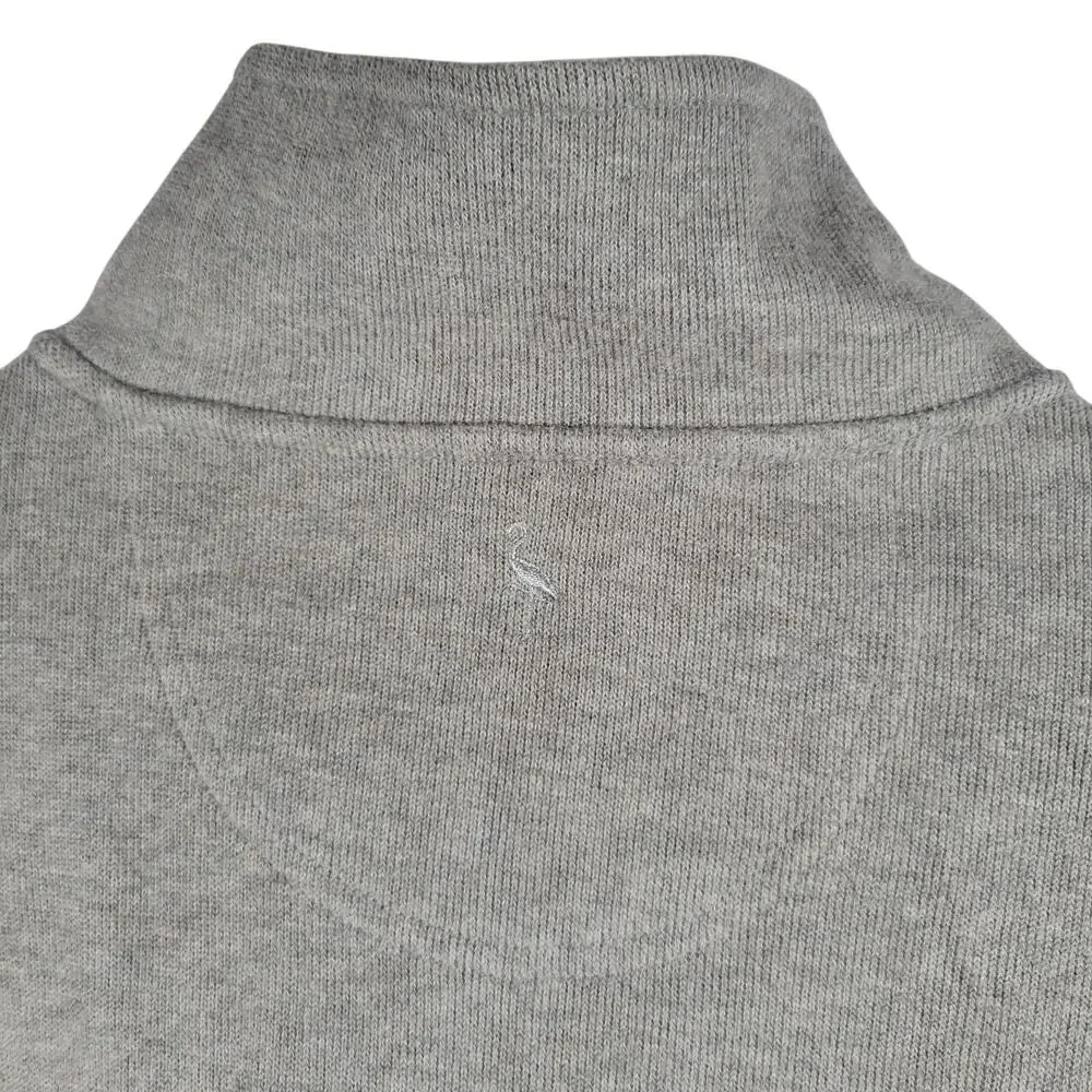 TailorByrd Men's Large‎ Gray 100% Cotton 1/4 Zip Pullover Sweater - Picture 6 of 11